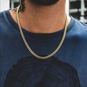 Basic Stainless Steel chain choker Men necklace